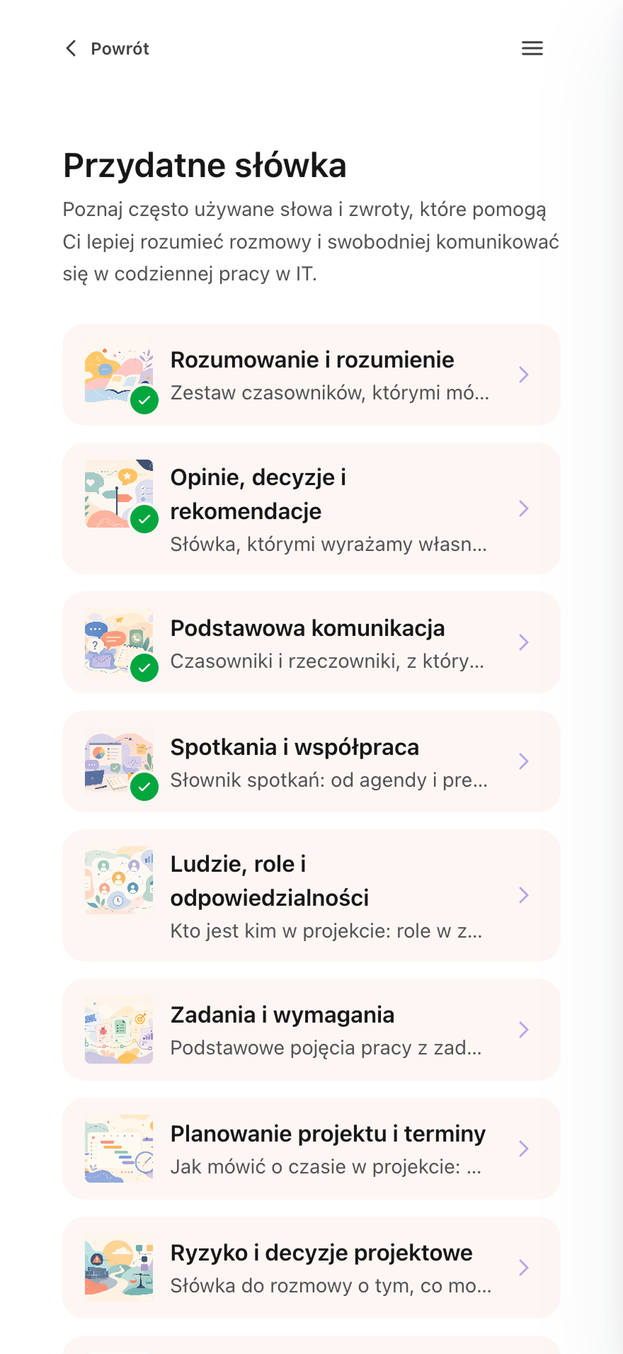 Ekran aplikacji SprintSpeak 2 z 7