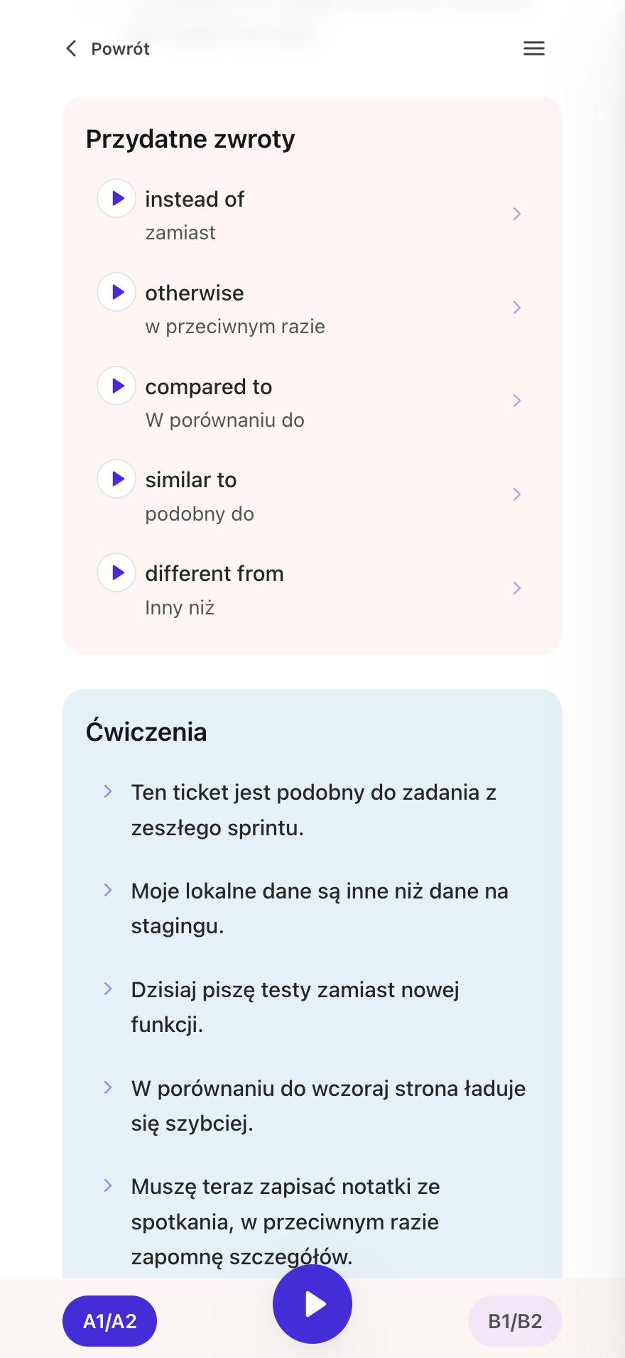 Ekran aplikacji SprintSpeak 4 z 7