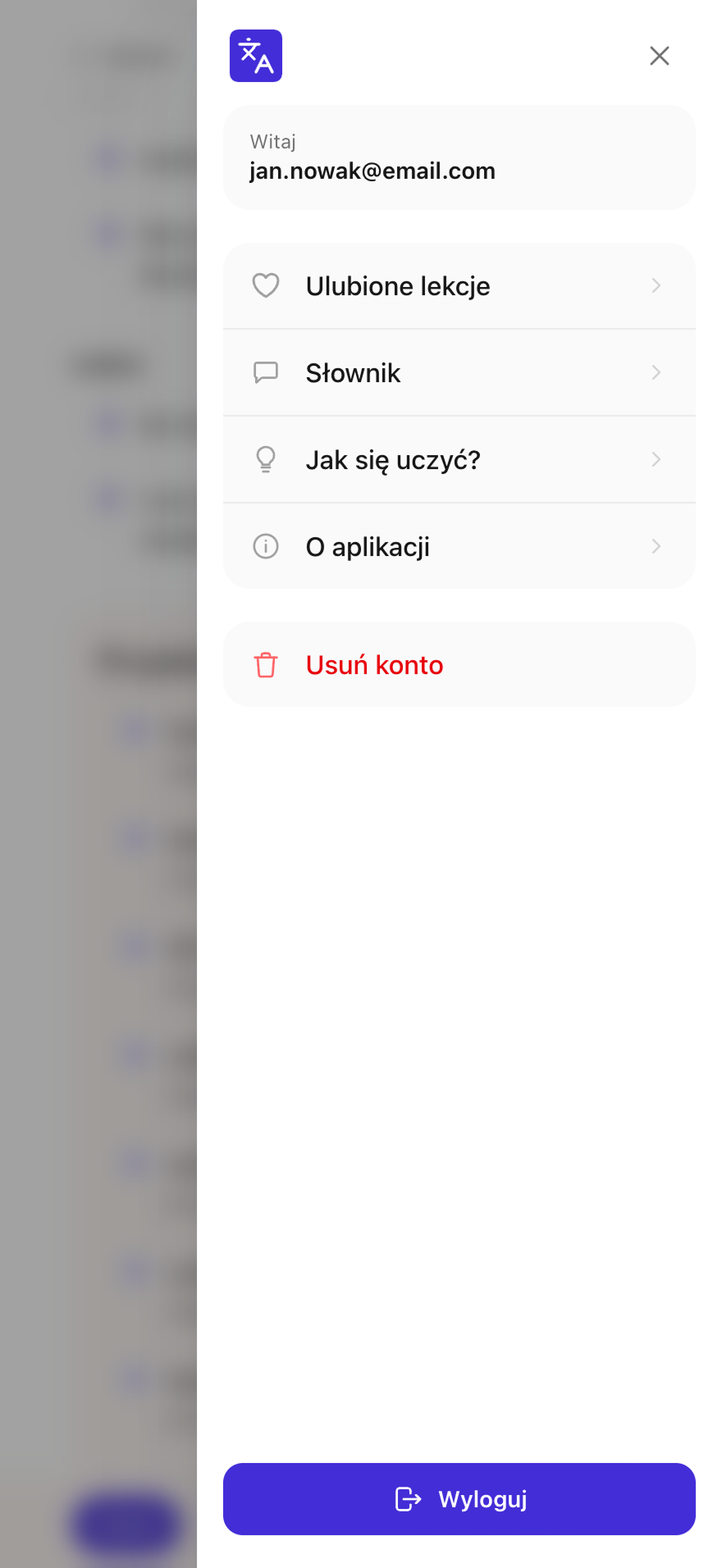 Ekran aplikacji SprintSpeak 7 z 7